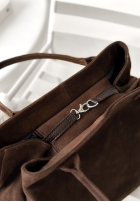 Zamszowa Geantă Fully Me ciocolatie