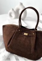 Zamszowa Geantă Almost Ready ciocolatie