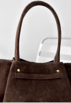 Zamszowa Geantă Almost Ready ciocolatie