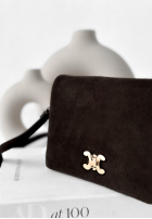 Zamszowa Geantă In My Closet ciocolatie