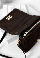 Zamszowa Geantă In My Closet ciocolatie