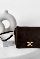 Zamszowa Geantă In My Closet ciocolatie