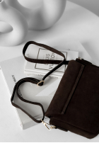 Zamszowa Geantă In My Closet ciocolatie