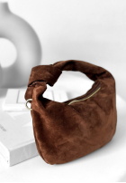 Zamszowa Geantă Just Lipstick ciocolatie