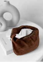 Zamszowa Geantă Just Lipstick ciocolatie