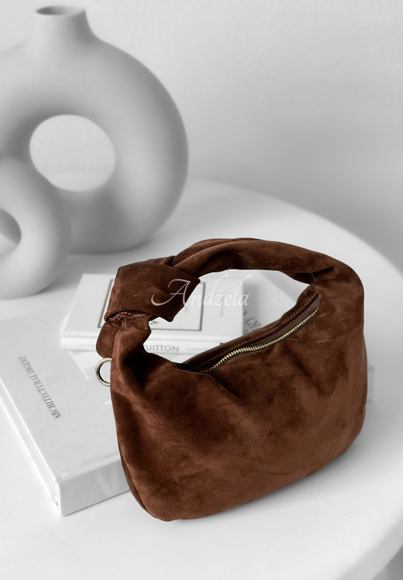 Geantă din piele întoarsă Just Lipstick