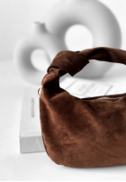 Zamszowa Geantă Just Lipstick ciocolatie