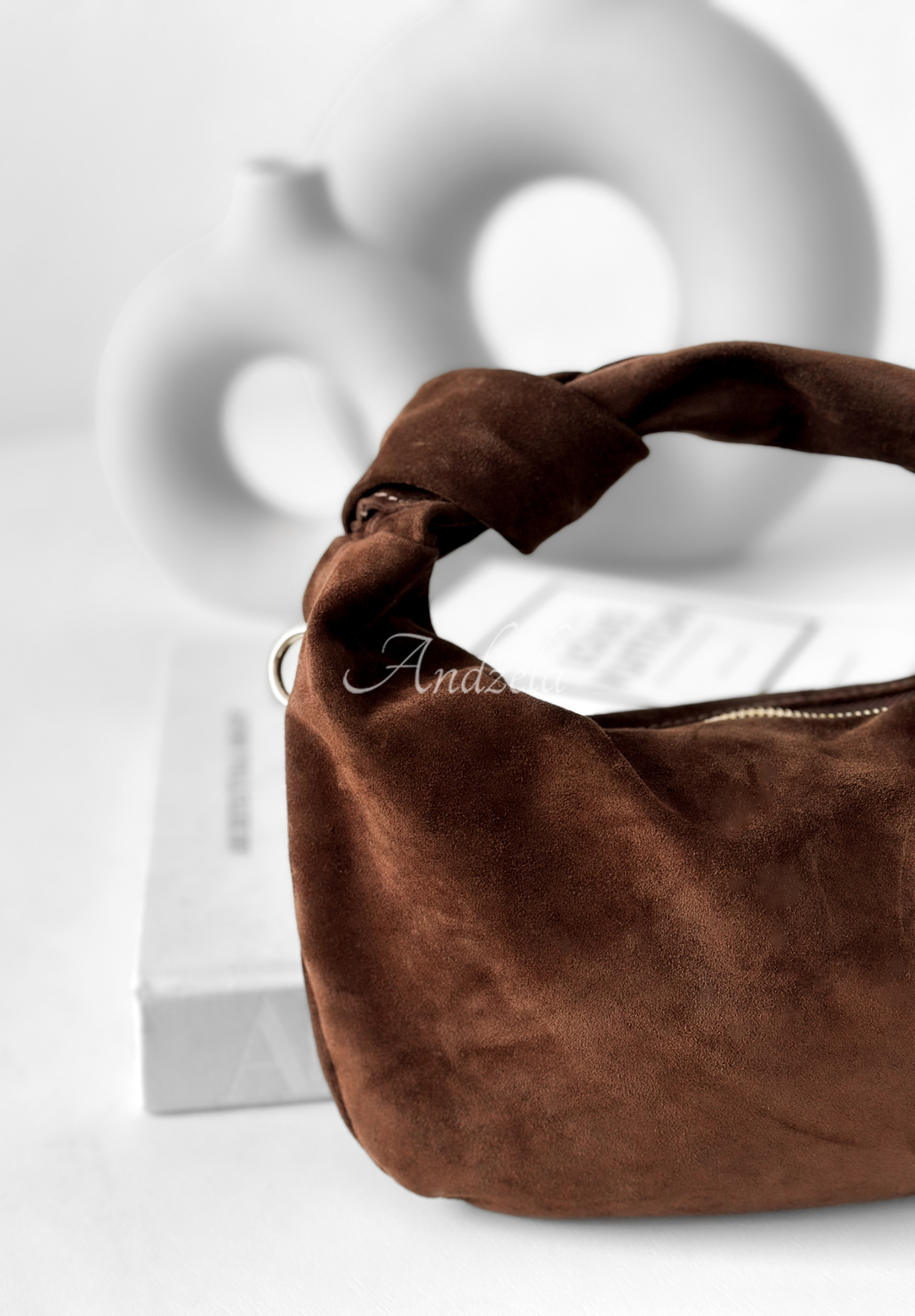 Geantă din piele întoarsă Just Lipstick