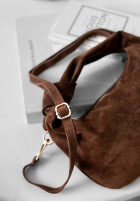 Zamszowa Geantă Just Lipstick ciocolatie