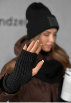 Compleu Căciulă, szalik, Mănuși 3in1 December negru