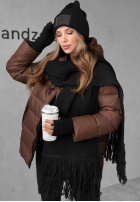 Compleu Căciulă, szalik, Mănuși 3in1 December negru