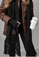 Compleu Căciulă, szalik, Mănuși 3in1 December negru