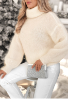 Pulover z golfem Fireplace Stories ecru