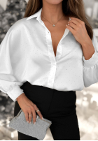 Cămașă z kryształkami Crystal Brilliance albă