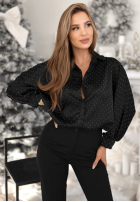 Cămașă z kryształkami Crystal Brilliance negru