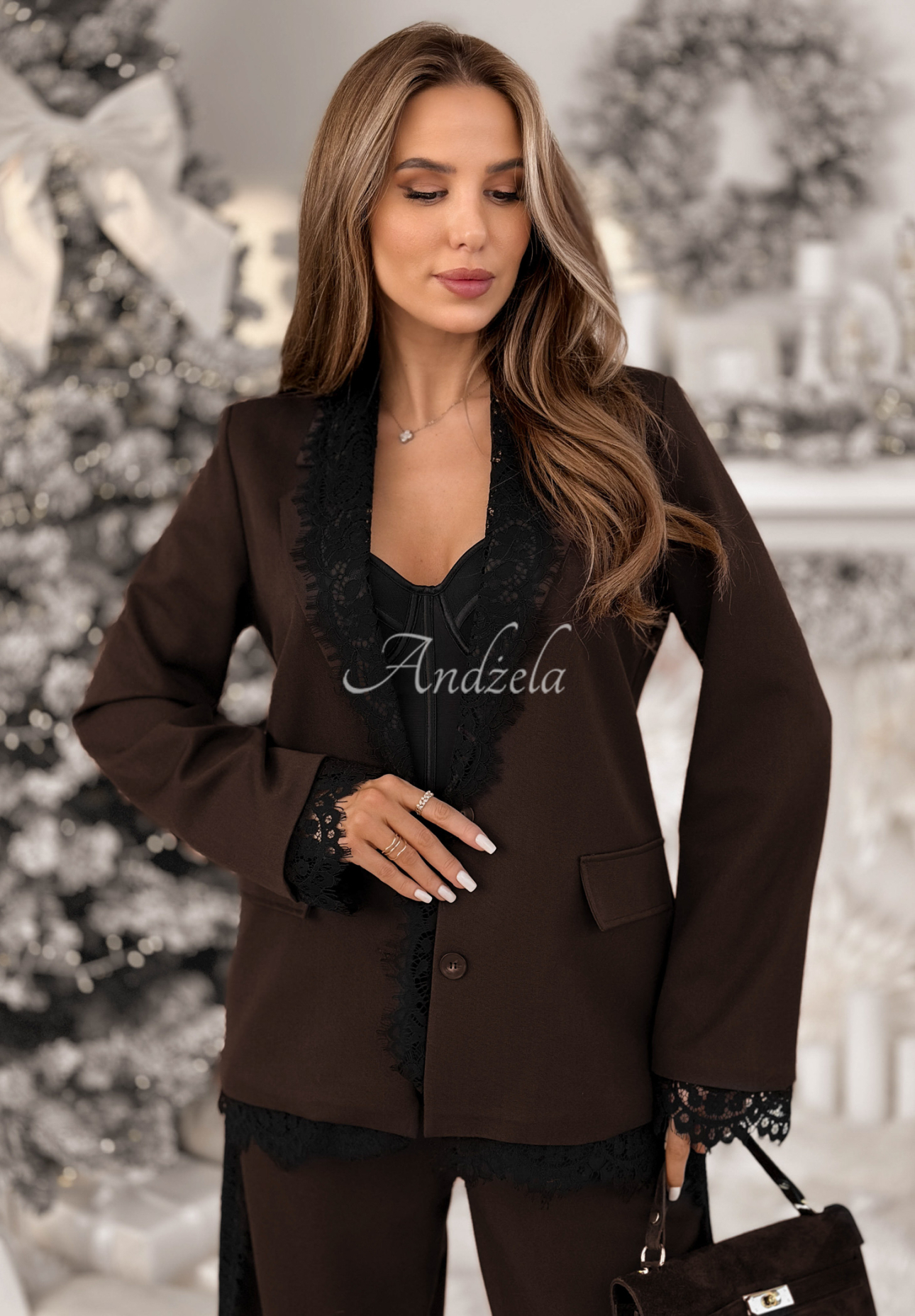 Sacou cu dantelă și viscoză Grace Moment