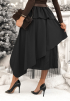 Plisowana Fustă z paskiem Change You Wish negru