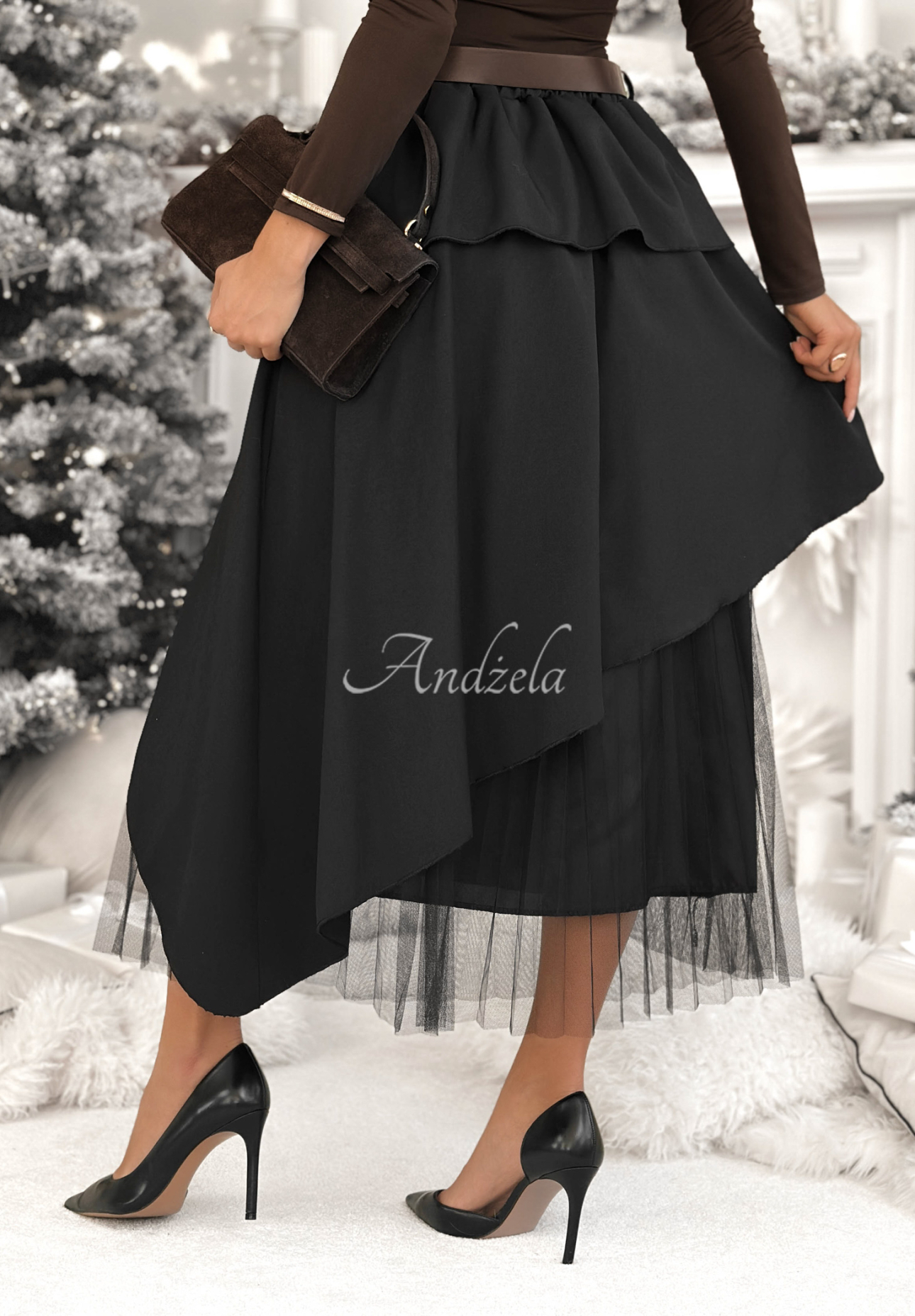 Fustă plisată cu curea Change You Wish