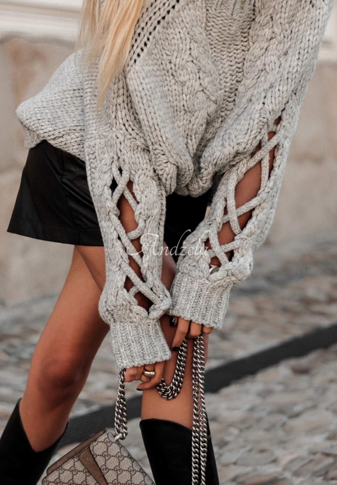 Pulover cu împletitură decorativă Cocomore Casual