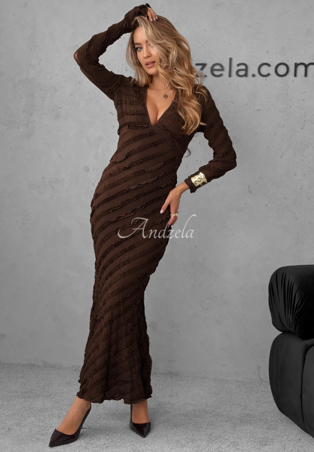 Rochie maxi cu volănașe Still Miss You