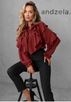 Cămașă z falbankami Majestic Dreams burgundowa