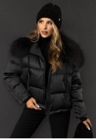 Puchowa Geacă z futerkiem In Your Dreams negru