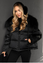 Puchowa Geacă z futerkiem In Your Dreams negru