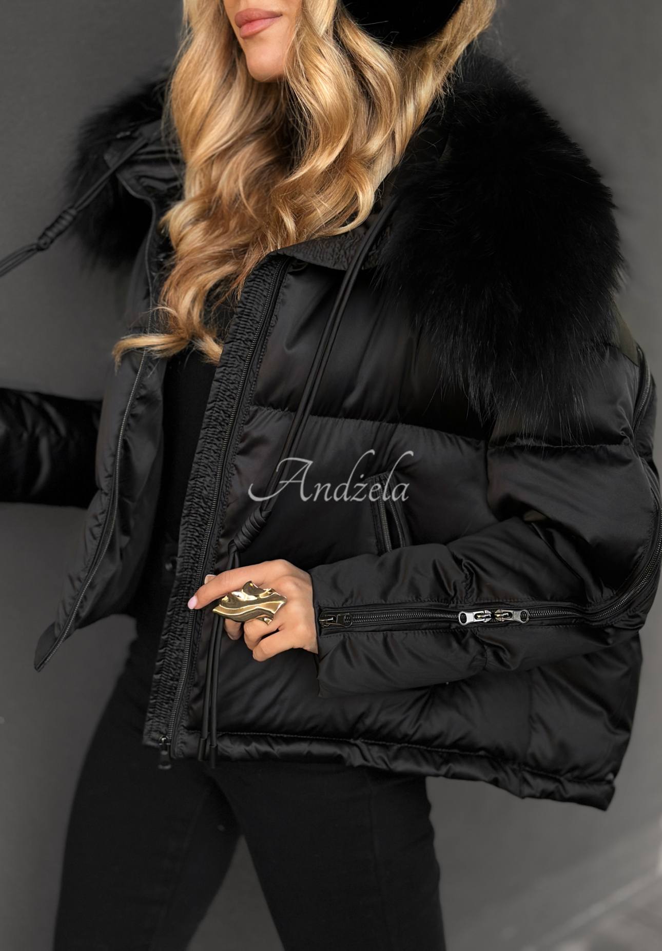 Geacă de puf cu blăniță In Your Dream