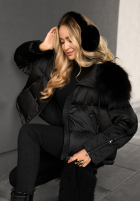 Puchowa Geacă z futerkiem In Your Dreams negru