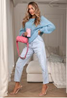 Moherowy Pulover Warm Hug albastru azuriu