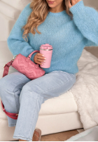 Moherowy Pulover Warm Hug albastru azuriu