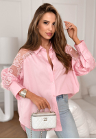 Cămașă z koronką Touch of Lace roz