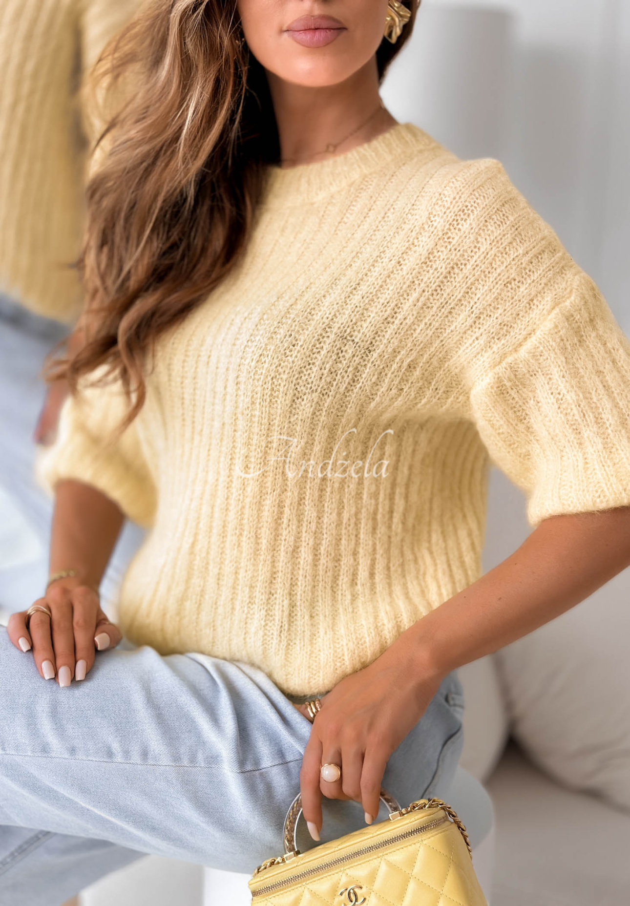 Pulover din mohair cu lână On Airplane