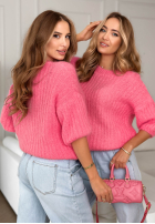 Moherowy Pulover na krótki mânecă z wełną On Airplane roz