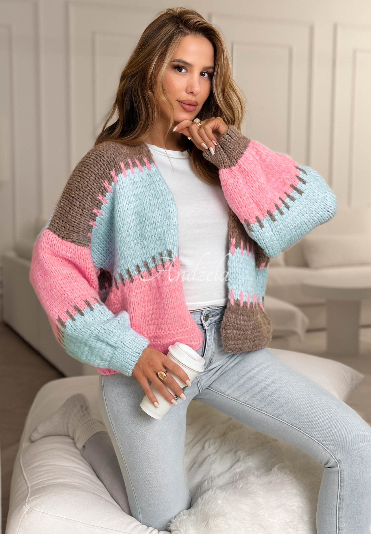 Cardigan scurt oversize Seriously Pretty