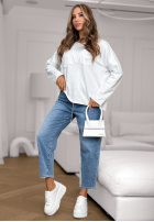 Bluză z napisem Flowers & Love galben