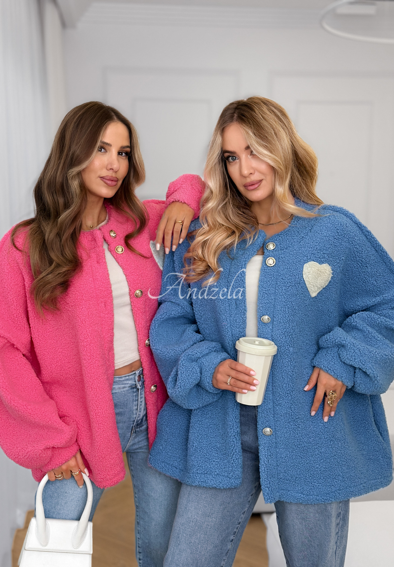 Geacă scurtă sherpa April Feels