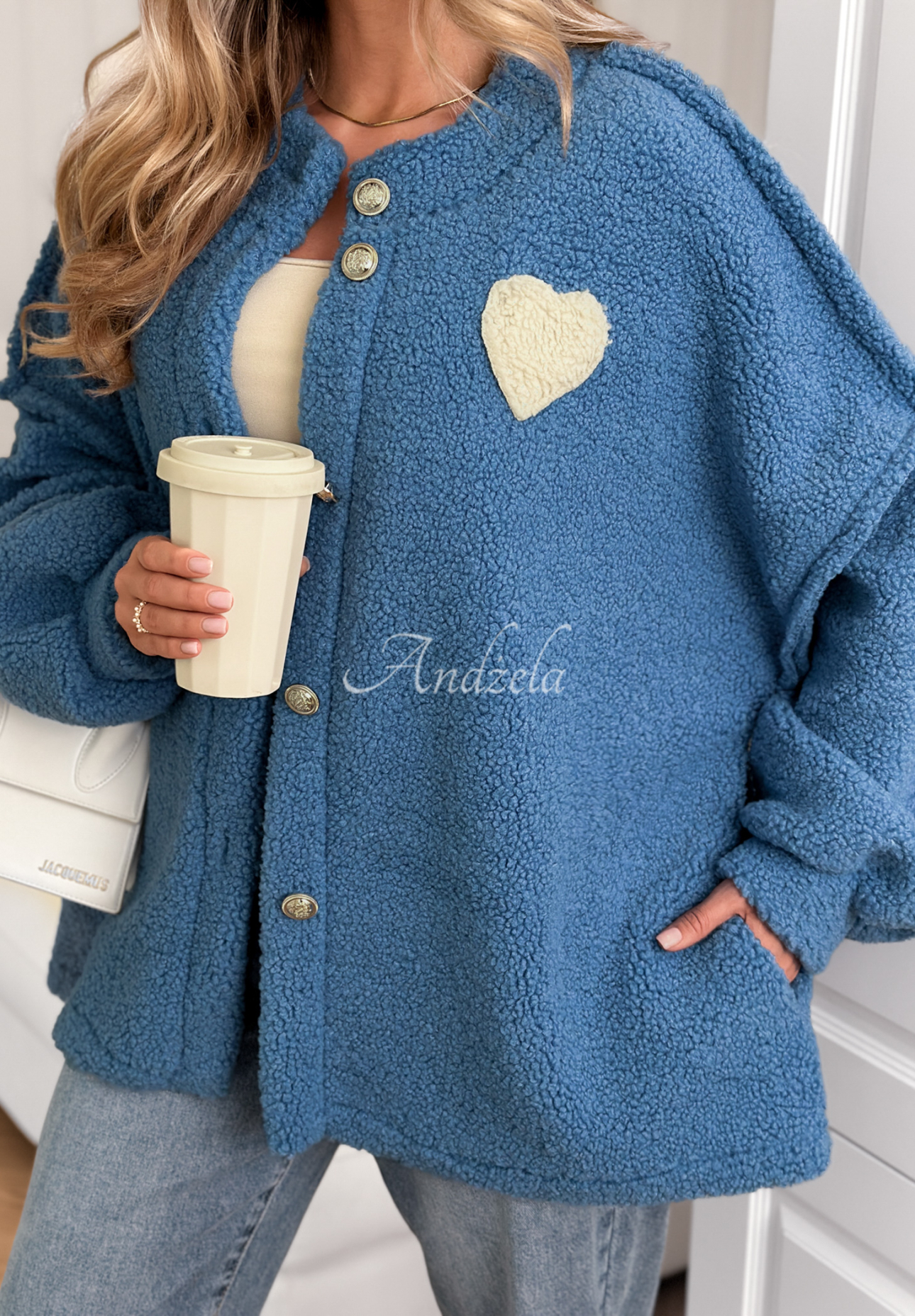 Geacă scurtă sherpa April Feels