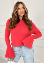 Miękki Pulover z szerokimi rękawkami Spring Smoothie Coral