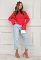 Miękki Pulover z szerokimi rękawkami Spring Smoothie Coral