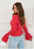 Miękki Pulover z szerokimi rękawkami Spring Smoothie Coral