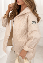 Scurtă pikowana Geacă z kapturem Springtime Starts bej