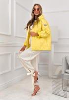 Scurtă pikowana Geacă z kapturem Springtime Starts galben