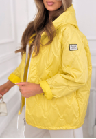 Scurtă pikowana Geacă z kapturem Springtime Starts galben