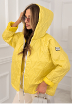 Scurtă pikowana Geacă z kapturem Springtime Starts galben