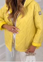 Scurtă pikowana Geacă z kapturem Springtime Starts galben