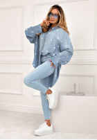 din denim Cămașă w serduszka Sweet Little Hearts albastru deschis