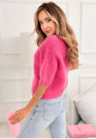 Miękki moherowy sweterek One More Hug fucsia