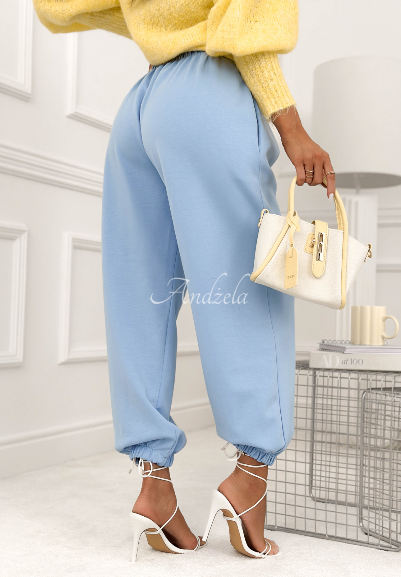 Pantaloni din viscoză cu manșete What You Wanted