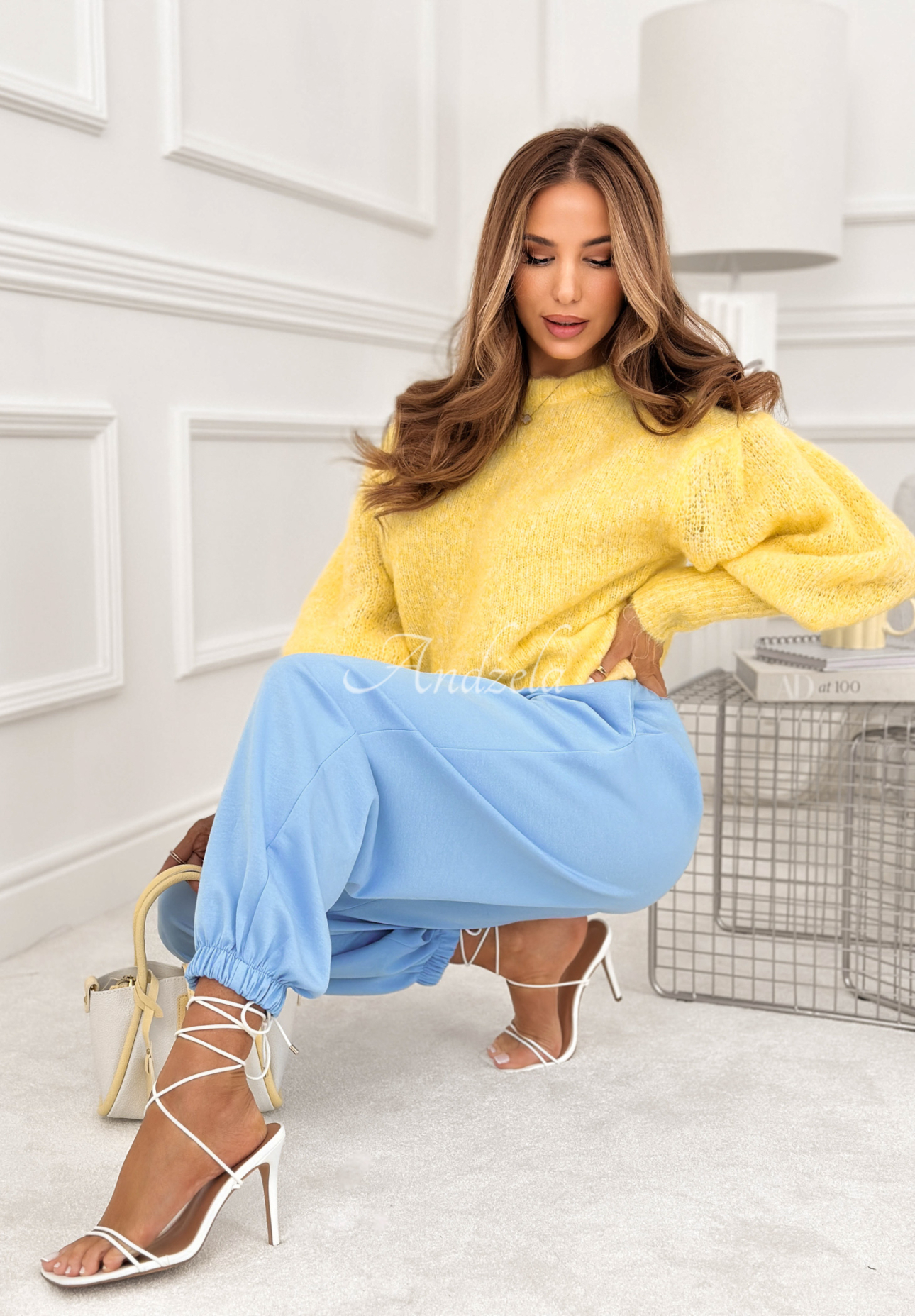 Pantaloni din viscoză cu manșete What You Wanted